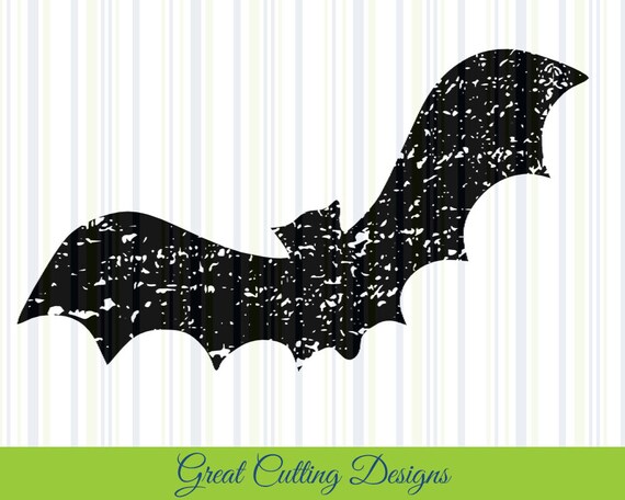 Halloween Svg Cut File Distressed Svg Dxf Bat Svg Cut File Etsy