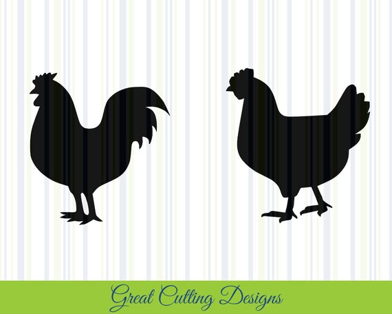 Download Chicken SVG Cut File SVG DXF cut file rooster hen dxf ...