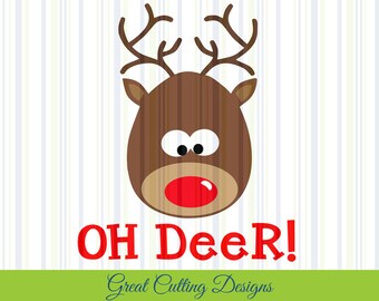 Christmas SVG Cut File Reindeer svg DXF cut file Cricut svg Silhouette svg Vinyl Cut File Digital cut file Cricut cut file dxf files Cameo