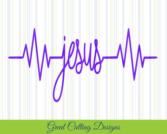 Download Jesus SVG Cut File Heartbeat svg DXF cut file Cricut svg