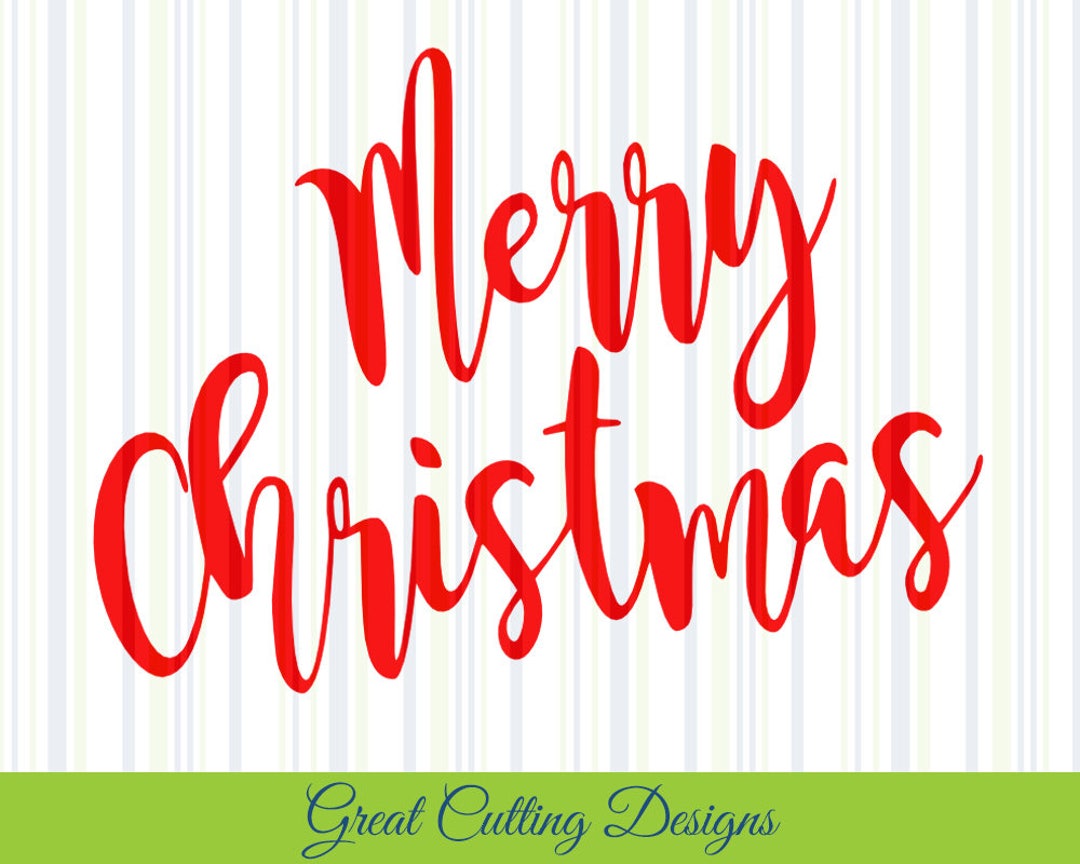 Merry Christmas SVG Cut File Christmas Svg DXF Cut File Cricut - Etsy