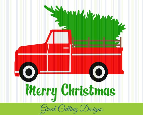 Download Free Christmas Svg Cut File Merry Christmas Truck Svg Dxf Cut File Etsy SVG Cut Files