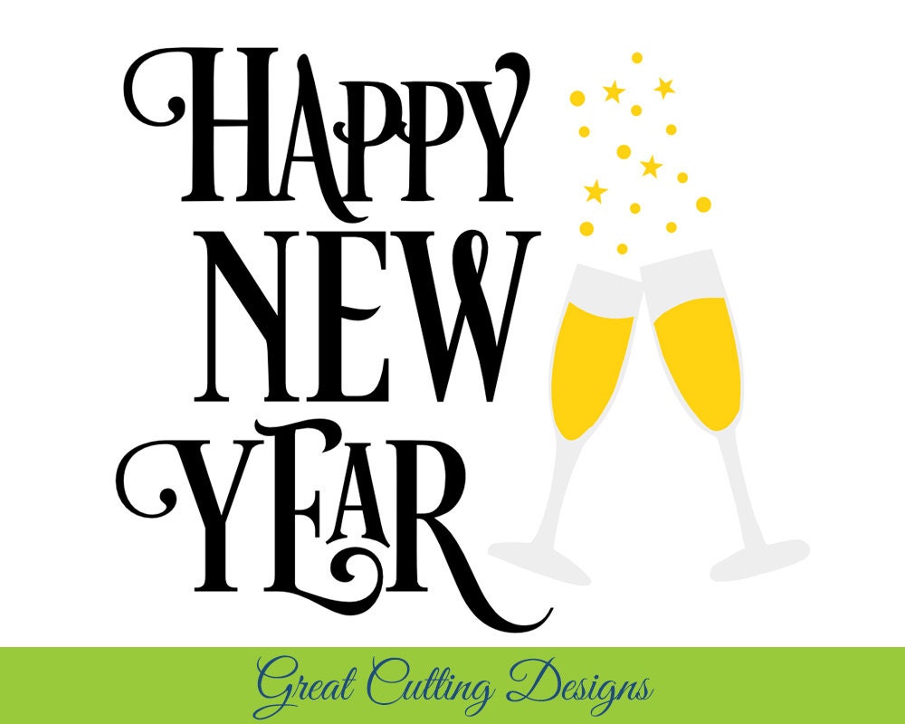 Download Happy New Year SVG Cut File svg DXF cut file Cricut svg | Etsy