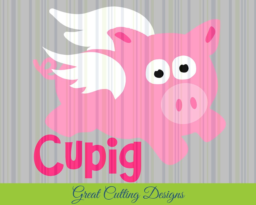 Download Valentine SVG Cut File Cupid svg DXF cut file Pig Cricut ...