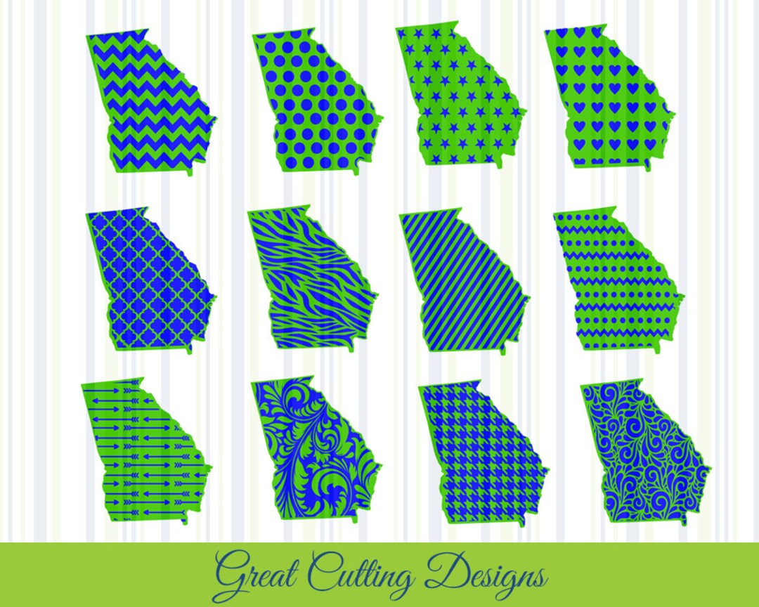 Georgia SVG Cut File State SVG DXF Cricut Svg Silhouette Svg - Etsy