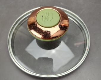 Paula Deen Olive Green Copper Tone Knob, 5 Inch, Replacement Glass Lid