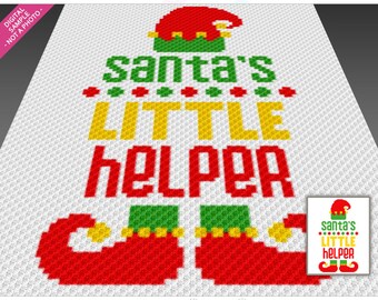 Santa’s Little Helper Crochet Pattern, C2C Graphgan PDF, Christmas Elf Blanket Chart (No Counts Included)