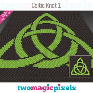 Celtic Knot 1 Crochet Graph Pattern, C2C Graphgan PDF, Intricate Blanket Chart (No Counts Included)
