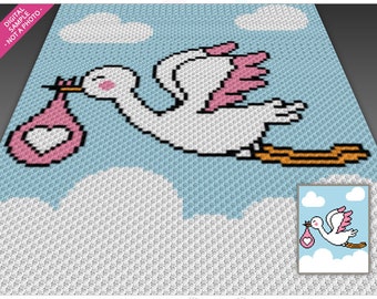 Special Delivery graph for crochet (c2c, mini c2c, sc, hdc, dc, tss), cross stitch, knitting; instant PDF download, no counts/ instructions