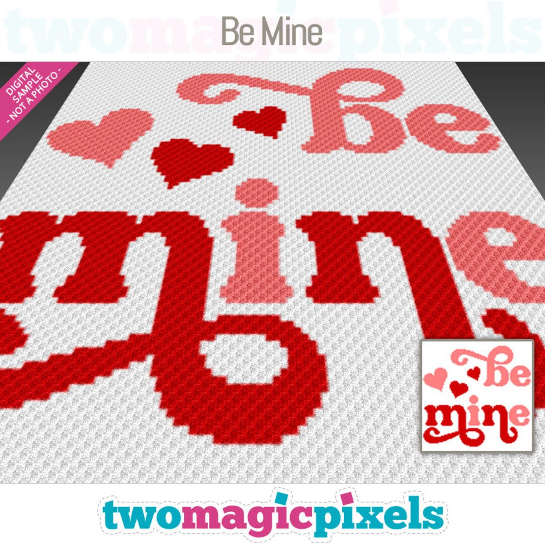 Be Mine Crochet Pattern, C2C Graphgan PDF, Valentine Blanket Chart (no ...