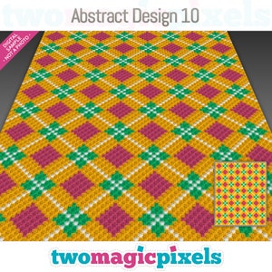 Abstract Design 10 graph for crochet (c2c/mini c2c, sc, hdc, dc, tss), cross stitch; knitting; instant PDF download, no counts/instructions