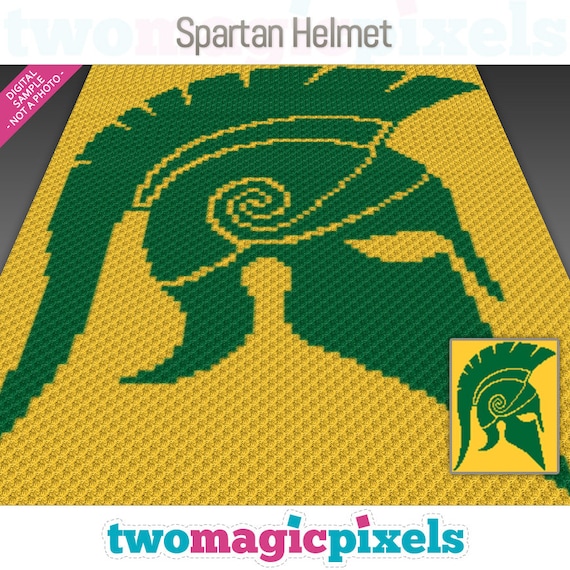 Spartan Helmet Crochet Graph c2c/mini 