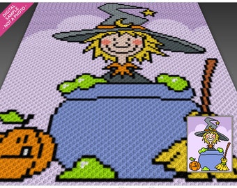 The Wizard’s Apprentice Crochet Pattern, C2C Graphgan PDF, Fantasy Blanket Chart (No Counts Included)
