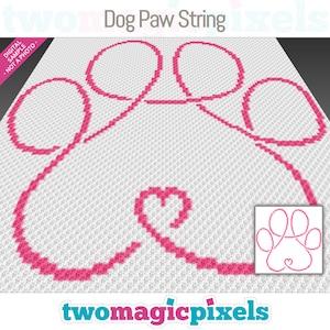May include: A pink dog paw print with a heart in the center, on a white background. The image is a digital sample, not a photo.