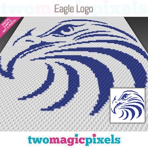 Adler Logo häkeln Graph Kreuzstich; (c2c, mini c2c, sc, hStb, Stb, quer); Stricken; PDF download, keine Zählungen/ Anleitungen