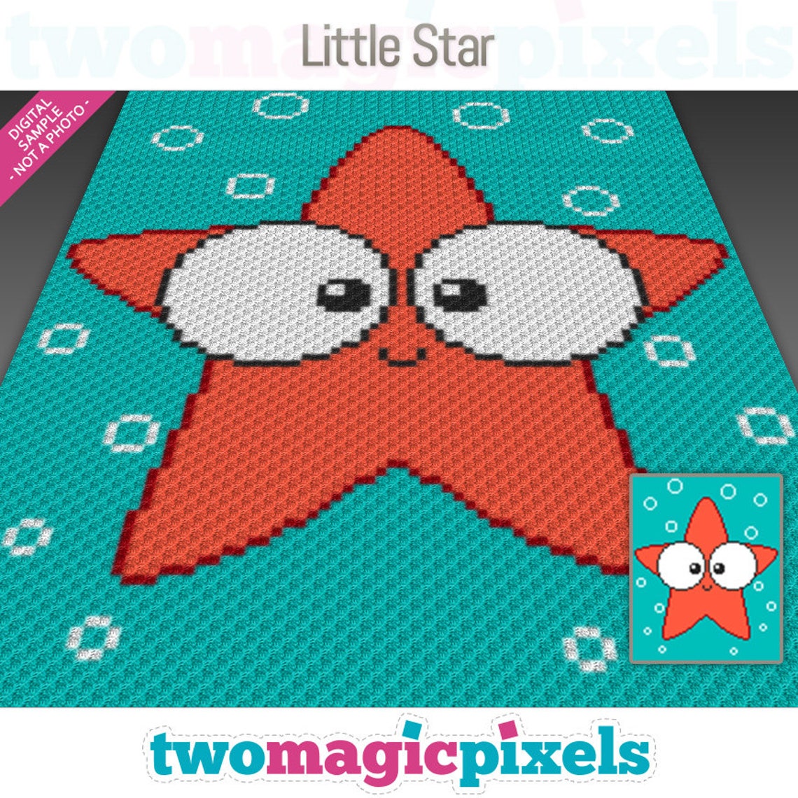 Little Star Crochet Graph c2c Mini C2c Sc Hdc Dc Tss - Etsy