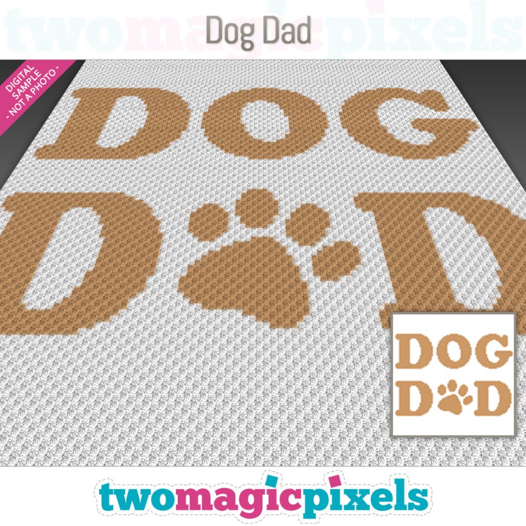 Dog Graphgan Patterns Dog Dad Crochet Graph Pattern, C2C Graphgan PDF, Pet Lover Blanket ...