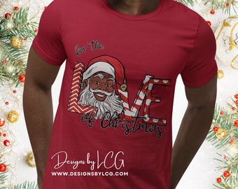 African American Santa Shirt, Black Santa Shirt, Afrocentric Holiday, Afro Xmas Tee, Black Christmas Tshirt,