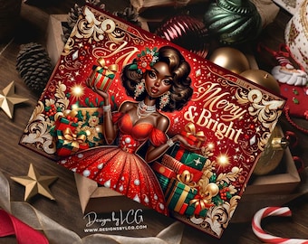 African American Greeting Cards, Melanin Greeting Cards, Black Christmas Cards, Christmas Cards for Black Women,  Black Girl Christmas Cards