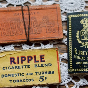 Vintage Lot Cigarette Papers RJ Reynolds Ripple Rizla Antique Tobacciana Vintage Tobacciana Vintage Scrapbook Ephemera
