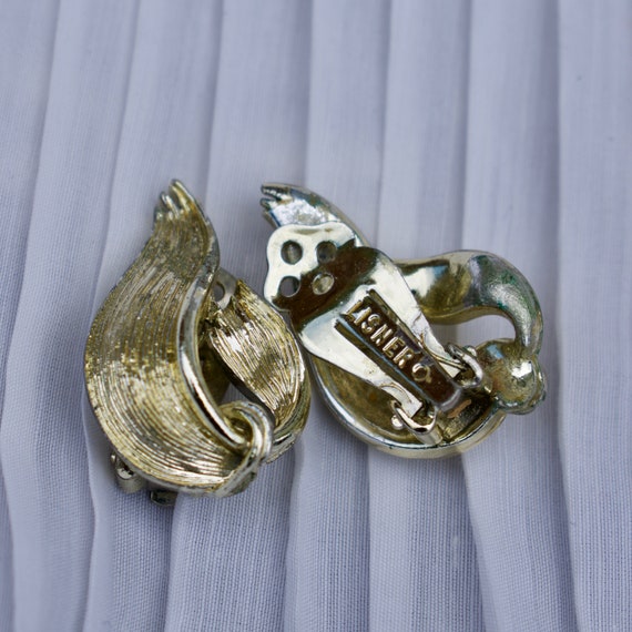 Vintage Lisner Earrings 3 Sets gold clip-on earri… - image 5