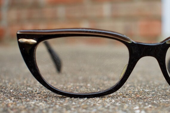 Vintage Viennaline 1960s Cat Eye Eyeglasses Black… - image 2