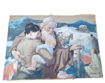 Original Watercolor Painting by Lawrence Preston Brighton School (500044)