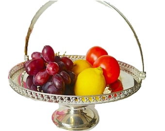 Antique Mappin and Webb Swing Basket Sterling Silver Centrepiece