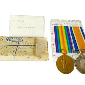 Una colección de medallas de la Primera Guerra Mundial de un teniente y un prisionero de guerra