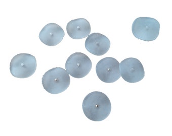 25mm Wavy Disc Bead Spacer Lucite Opaque White Pack of 20