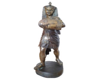 Large Solid Bronze Statue of Egyptian Warrior Contemporary Art