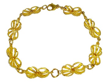 Armband aus 9-karätigem Gold mit Schleifengliedern
