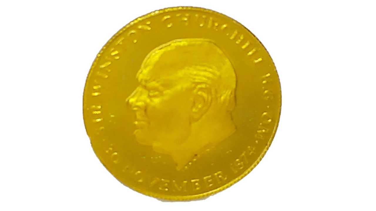 Commemorative Winston Churchill Coin Rare 18ct Gold - Etsy