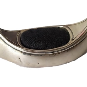 Antique Sterling Silver Novelty Pin Cushion in the form of a Canoe c1896 Chester