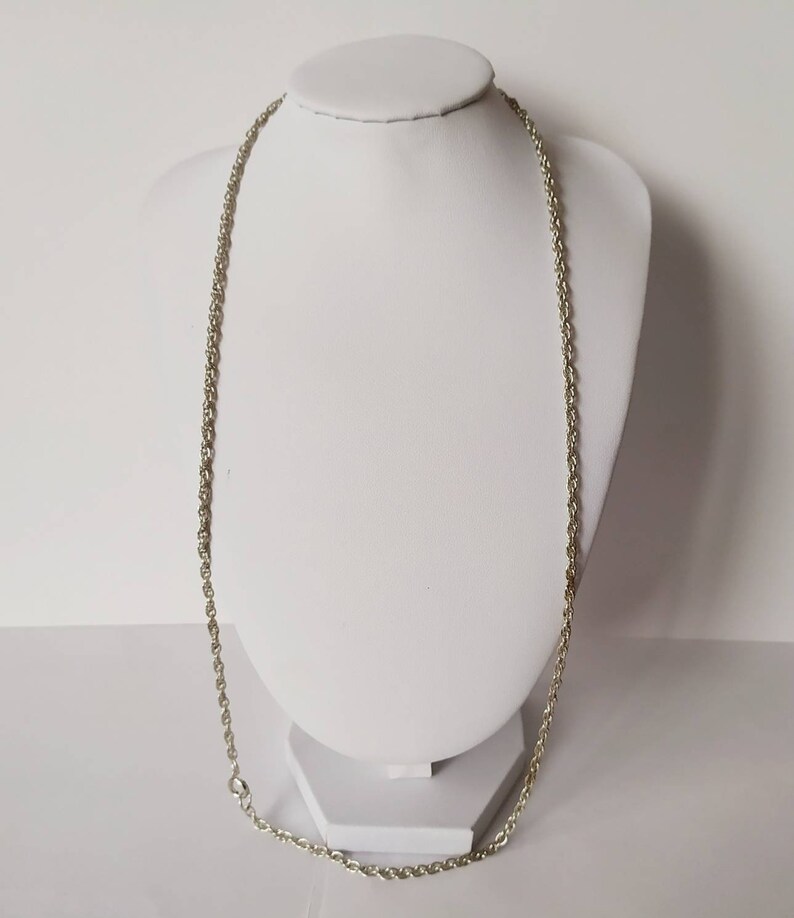 24 Inch Silver Plate Rope Chain Link Jewelry Findings Craft Etsy UK