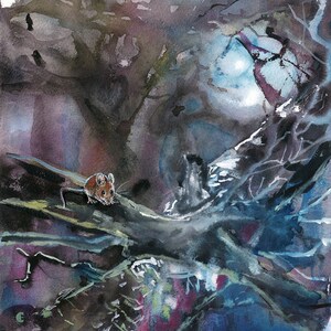 The Little Mouse in a Big Wood/ Mouse in Wood Giclée Print