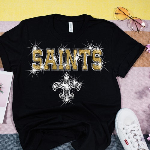 Women's Saints Crew Neck Shirt. New Orleans Saints Shirt. Etsy