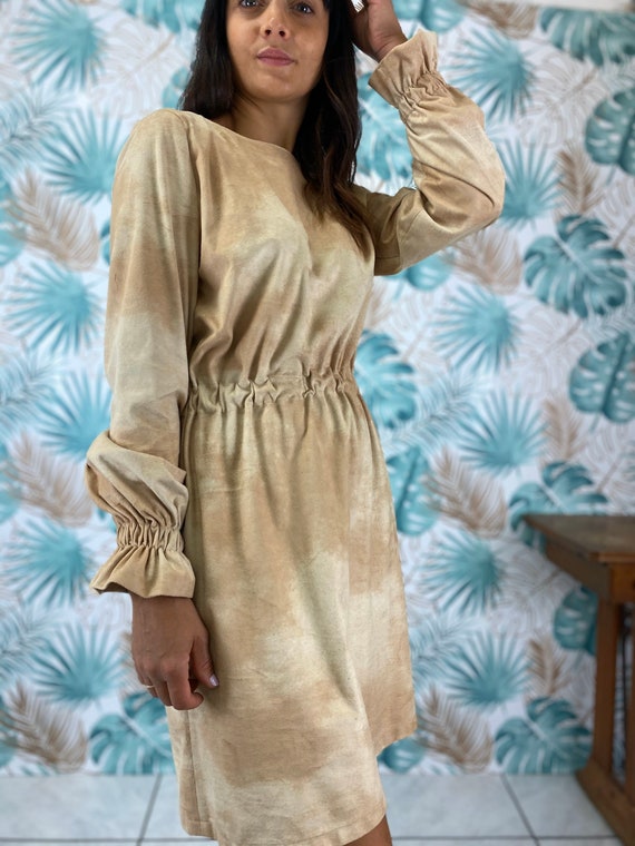 Dress in Alcantara Beige / Cream Size S 