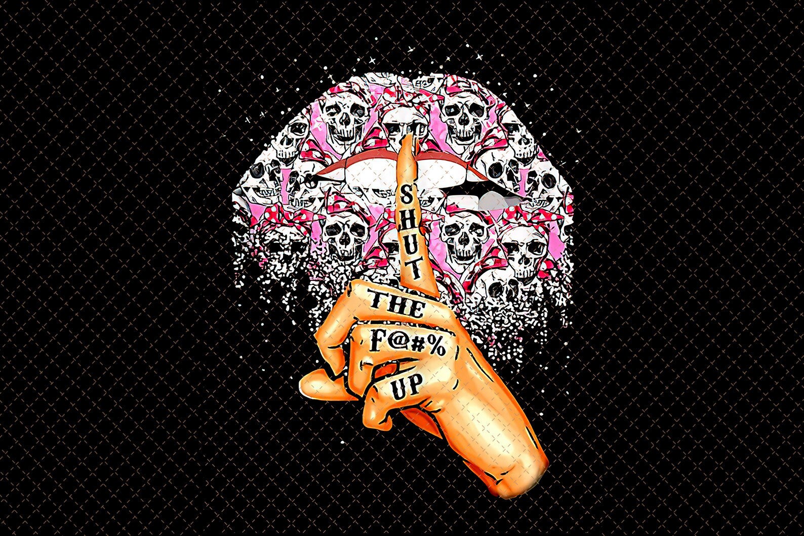 Shut The Fck Up SVG Sexy Lips PNG Birthday Gift Biting Etsy