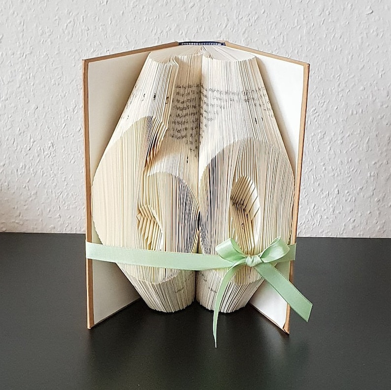 Geschenk 60. Geburtstag , gefaltetes Buch, Buchkunst, Geburtstag, Geschenk, recycelte Bücher Bild 1