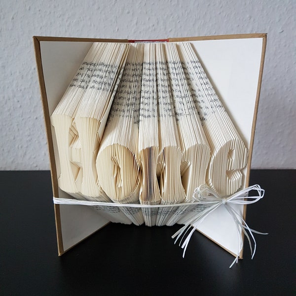 gefaltetes Buch, Home, Hochzeit, Wohnung, besonderes Geschenk, Geschenk zum Einzug