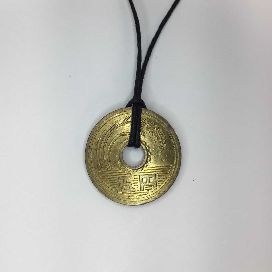 5 Yen Good Luck Coin Necklace Lucky 