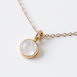 Full Moon Necklace/ Genuine Moonstone Necklace/ June Birthstone/ Gift For Her