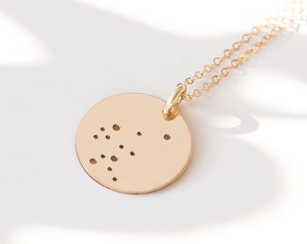 Aquarius Constellation Necklace/ Zodiac Necklace/ Celestial Jewelry/ Gift For Her