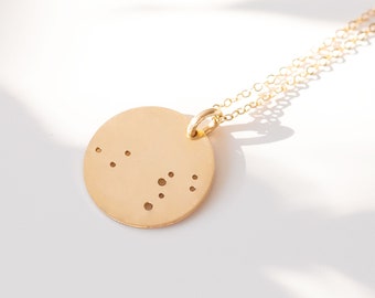 Leo Constellation Necklace/ Zodiac Necklace/ Celestial Jewelry/ Gift For Her