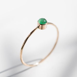 Natural Emerald Ring / 14K Gold Filled or Sterling Silver / May Birthstone Ring / Gift For Her image 2