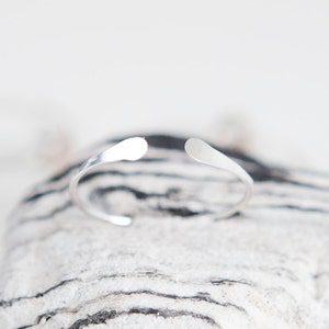 Open Ring / Recycled Sterling Silver Ring / Cuff Ring / Stackable, Adjustable Ring / Gift For Her image 3