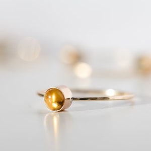 Citrine Ring/ November Birthstone Ring/ Stacking Ring/ Gemstone Ring/ Minimalist Ring/ Gift For Her