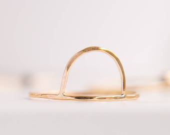 Arc Ring | Half Circle Ring | Gold Filled Ring | Dainty Ring | Stacking Ring | Thin Ring | Gold Ring | Stackable Ring | Gift For Her