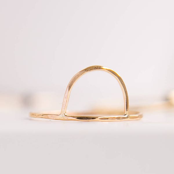 Arc Ring | Half Circle Ring | Gold Filled Ring | Dainty Ring | Stacking Ring | Thin Ring | Gold Ring | Stackable Ring | Gift For Her